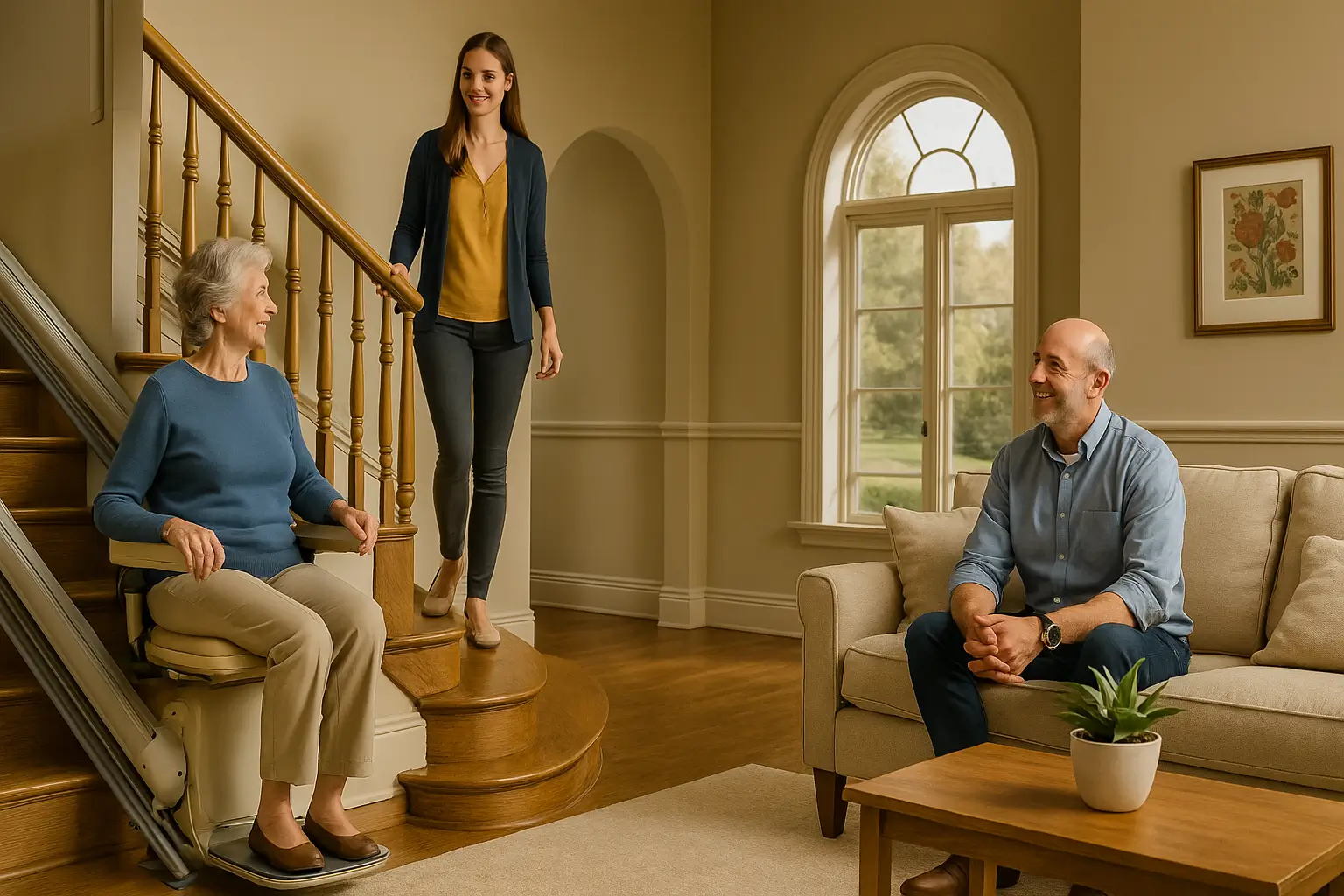 نصب بالابر پله در خانه دوبلکس مدرن – افزایش جذابیت و ارزش فروش ملک برای خریداران سالمند و خانواده‌ها