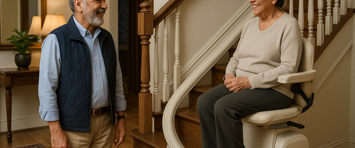 «استفاده راحت و ایمن سالمندان از پله‌پیما در خانه؛ افزایش آرامش، استقلال و امنیت در رفت‌وآمد روزانه»